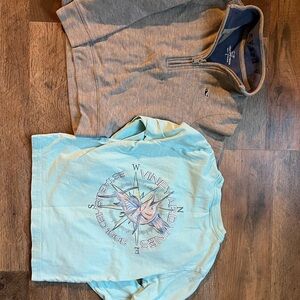 Vineyard Vines Kids' Gray and Light Blue Sweatshirt Set